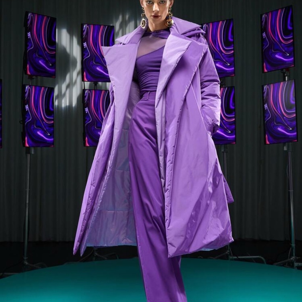 Elegant Purple puff jacket
